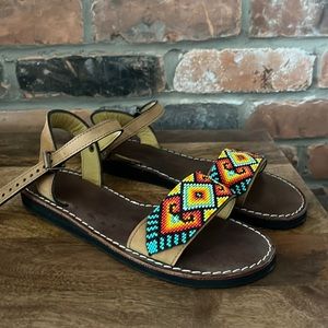 Beaded Leather Sandal